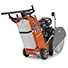 Husqvarna FS400LV 450mm Floor Saw Rear View