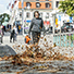 Husqvarna Petrol Leaf Blower In Action